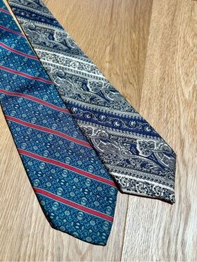 2 Artistic Patterned Ties - Christian Dior and Metro Museum of Art